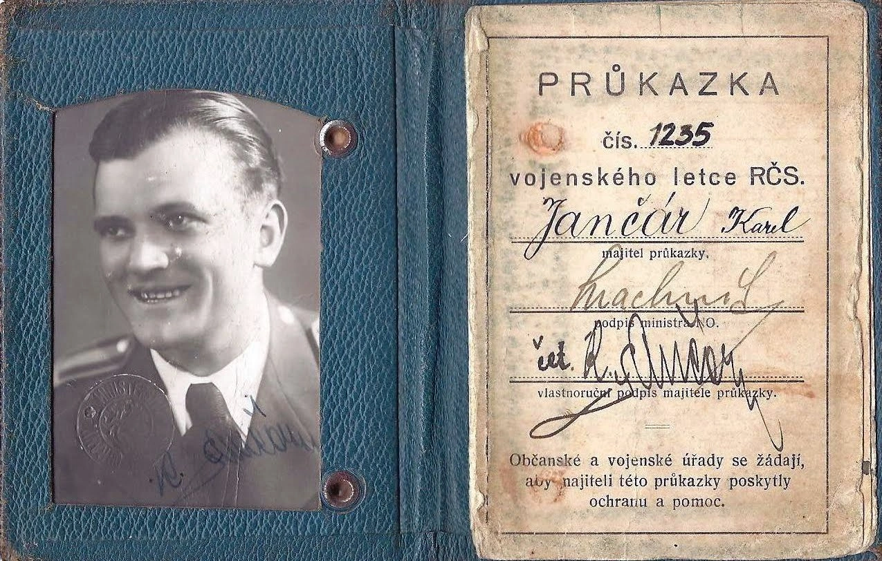 Pilotný preukaz Karola Jančára č. 1235